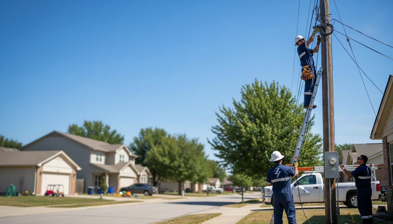 Residential electrician providing installation services in Ector, TX